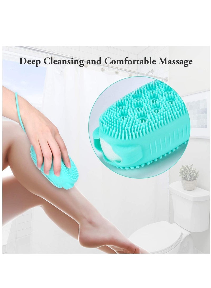 Silicone Bath Body Brush Back Scrubber Dual Sided Shower For Dead Skin Remover Exfoliate Clean Exfoliating - Image 2